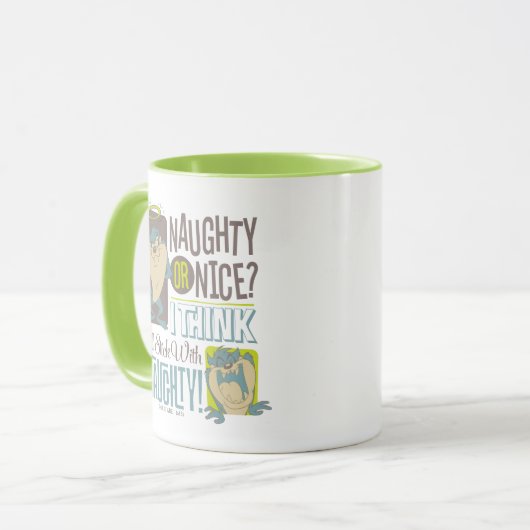 TAZ™- Naughty oder Nice? Tasse (Vorderseite Links)