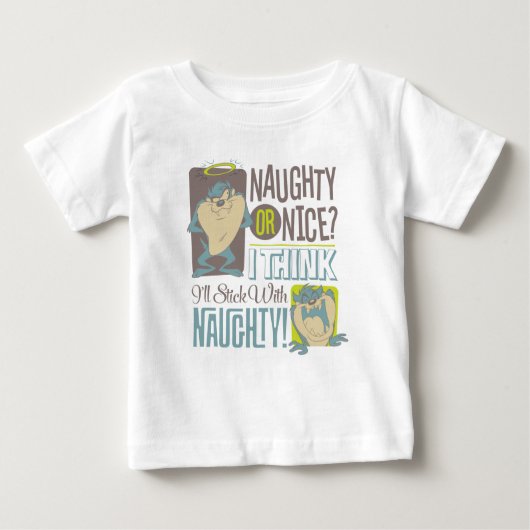 TAZ™- Naughty or Nice? Baby T-shirt (Vorderseite)