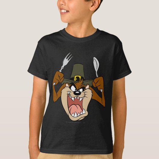 TAZ™ Pilgrim-Erntedank in Farbe T-Shirt (Vorderseite)