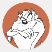 TAZ™ positisieren Runder Aufkleber (Vorderseite)