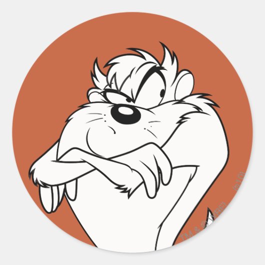 TAZ™ positisieren Runder Aufkleber (Vorderseite)