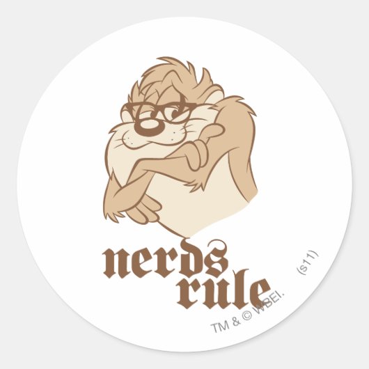TAZ™ - Regeln für Nerd Runder Aufkleber (Vorderseite)