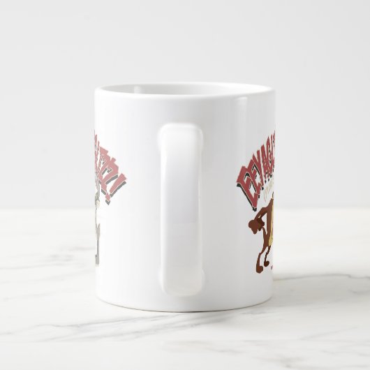 TAZ™ ruft bei BUGS BUNNY™: "Bitte wie ich?" Jumbo-Tasse (Rückseite)