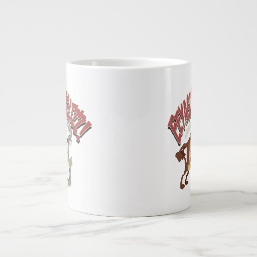 TAZ™ ruft bei BUGS BUNNY™: "Bitte wie ich?" Jumbo-Tasse (Vorderseite)