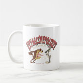 TAZ™ ruft bei BUGS BUNNY™: "Bitte wie ich?" Kaffeetasse (Links)