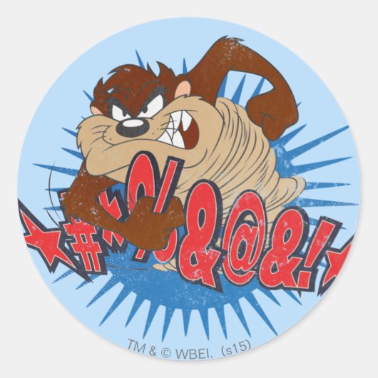 TAZ™ RUNDER AUFKLEBER (Vorderseite)