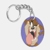 TAZ™| Seiner Zunge ausstechen Schlüsselanhänger (Vorderseite links)