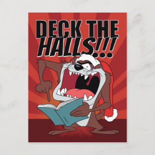 TAZ™ singt Weihnachtslieder Feiertagspostkarte