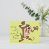 TAZ™ Spin Grab Postkarte (Stehend Vorderseite)