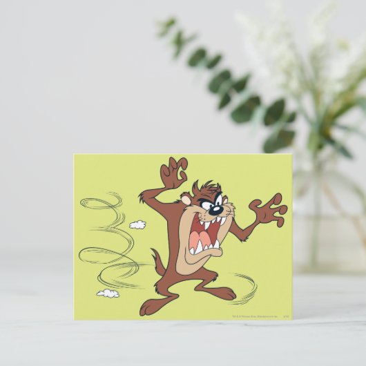 TAZ™ Spin Grab Postkarte (Stehend Vorderseite)