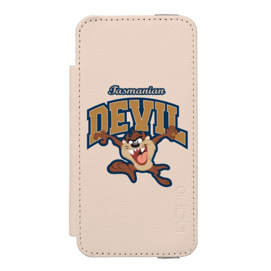 TAZ™ Tasmanian Devil Patch Incipio iPhone Geldbeutel-Hülle (Folio Vorderseite)