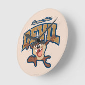 TAZ™ Tasmanian Devil Patch Runde Wanduhr (Winkel)