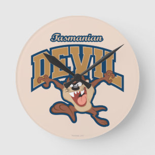 TAZ™ Tasmanian Devil Patch Runde Wanduhr