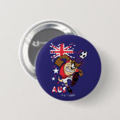 TAZ™ Team Australia Fußball-Grafik Button (Vorne & Hinten)