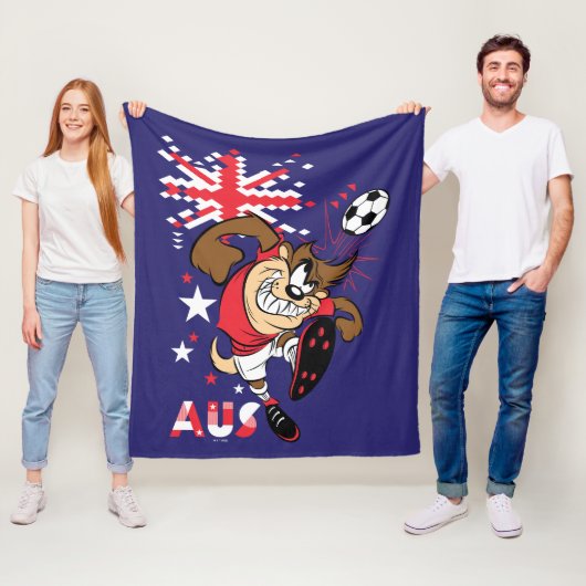 TAZ™ Team Australia Fußball Grafik Fleecedecke (Beispiel)