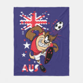 TAZ™ Team Australia Fußball Grafik Fleecedecke (Vorderseite)