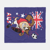TAZ™ Team Australia Fußball Grafik Fleecedecke (Vorderseite (Horizontal))