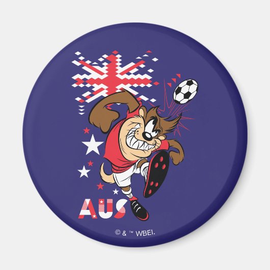 TAZ™ Team Australia Fußball-Grafik Magnet (Vorne)