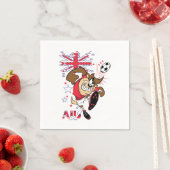 TAZ™ Team Australia Fußball-Grafik Serviette (Beispiel)