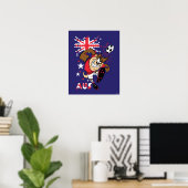 TAZ™ Team Australia Soccer Grafik Poster (Heimbüro)