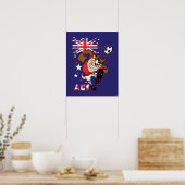 TAZ™ Team Australia Soccer Grafik Poster (Küche)