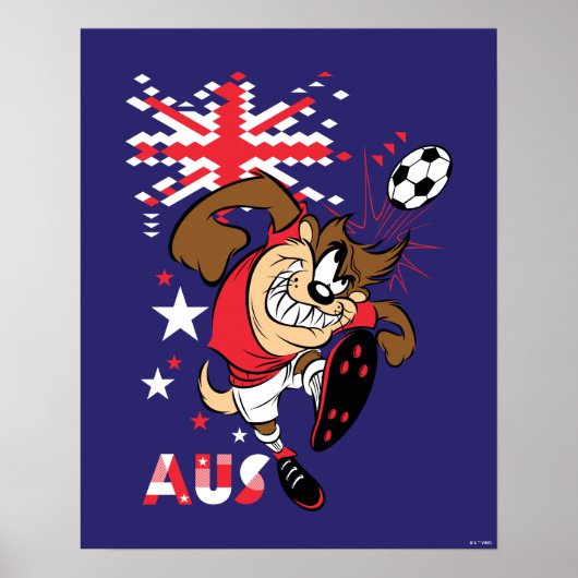TAZ™ Team Australia Soccer Grafik Poster (Vorne)