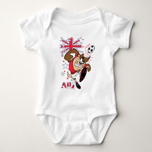 TAZ™ Team Australia Soccer Graphic Baby Strampler (Vorderseite)