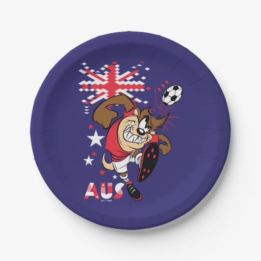 TAZ™ Team Australia Soccer Graphic Pappteller (Vorderseite)