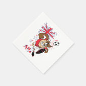 TAZ™ Team Australia Soccer Graphic Serviette (Ecke)