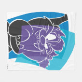 TAZ™ Tongue Out stylisiert Fleecedecke (Vorderseite (Horizontal))