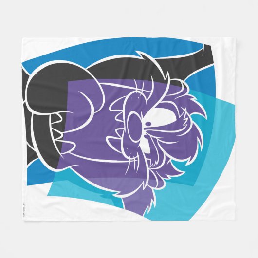 TAZ™ Tongue Out stylisiert Fleecedecke (Vorderseite (Horizontal))