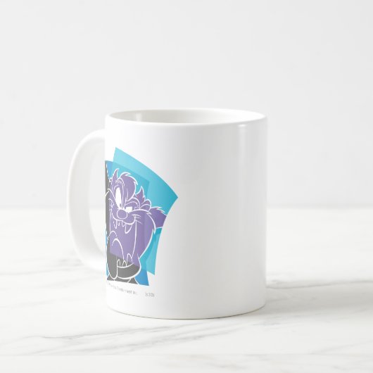 TAZ™ Tongue Out stylisiert Kaffeetasse (Vorderseite Links)