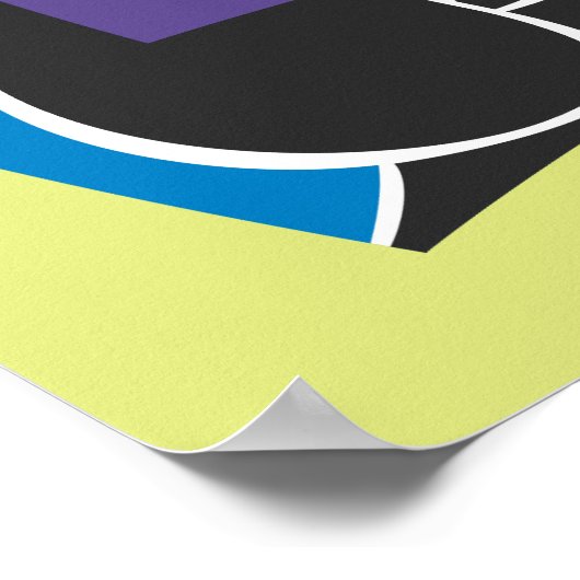 TAZ™ Tongue Out stylisiert Poster (Ecke)