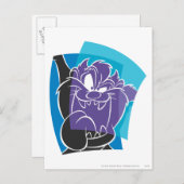 TAZ™ Tongue Out stylisiert Postkarte (Vorne/Hinten)