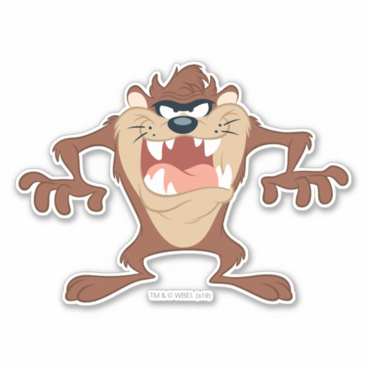 TAZ™ Toothy Grin Aufkleber (Vorderseite)