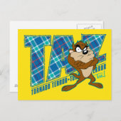 TAZ™ Tornado Postkarte (Vorne/Hinten)