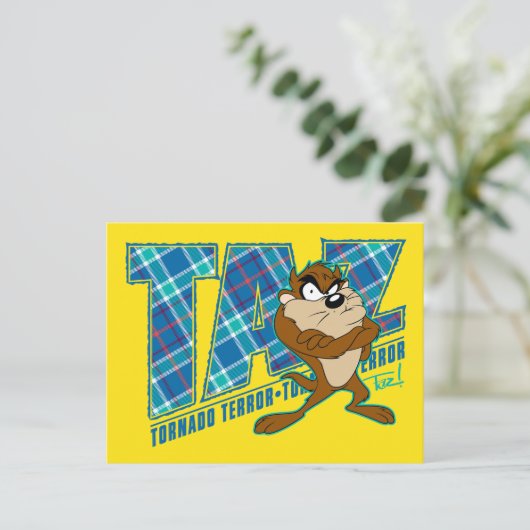 TAZ™ Tornado Postkarte (Stehend Vorderseite)