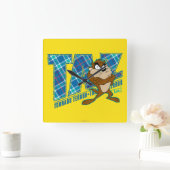 TAZ™ Tornado Quadratische Wanduhr (Zuhause)