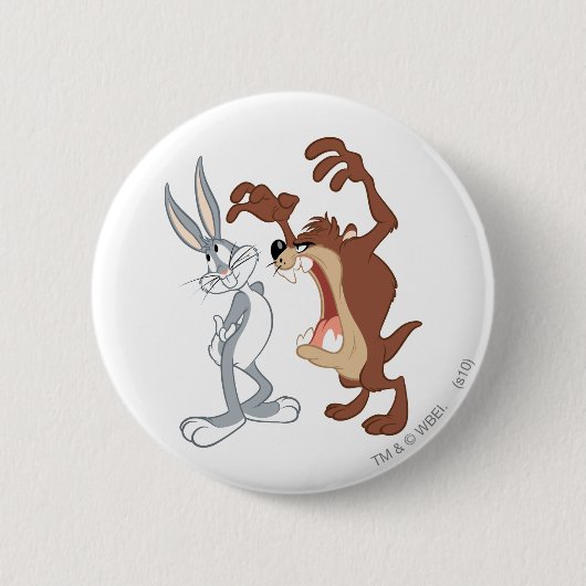 TAZ™ und BUGS BUNNY™ Nicht einmal Flinching - Farb Button (Vorderseite)