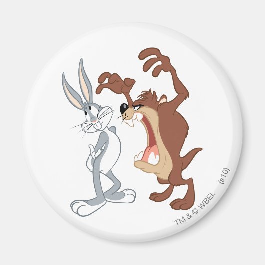 TAZ™ und BUGS BUNNY™ Nicht einmal Flinching - Farb Magnet (Vorne)