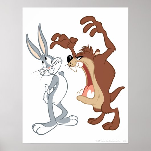 TAZ™ und BUGS BUNNY™ Nicht einmal Flinching - Farb Poster (Vorne)