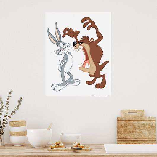 TAZ™ und BUGS BUNNY™ Nicht einmal Flinching - Farb Poster (Küche)