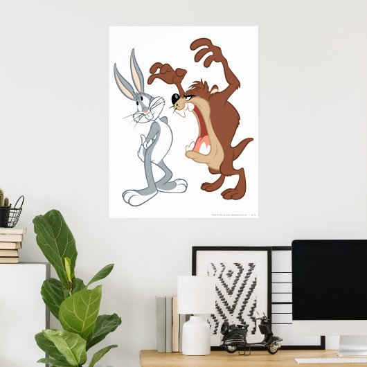TAZ™ und BUGS BUNNY™ Nicht einmal Flinching - Farb Poster (Heimbüro)