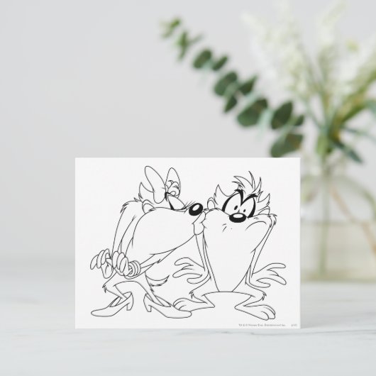 TAZ™ und She-Devil Postkarte (Stehend Vorderseite)