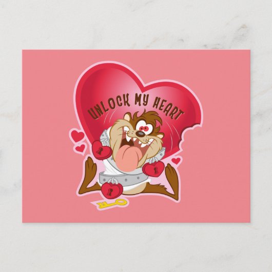 TAZ™ - Unlock My Heart Feiertagspostkarte (Vorderseite)