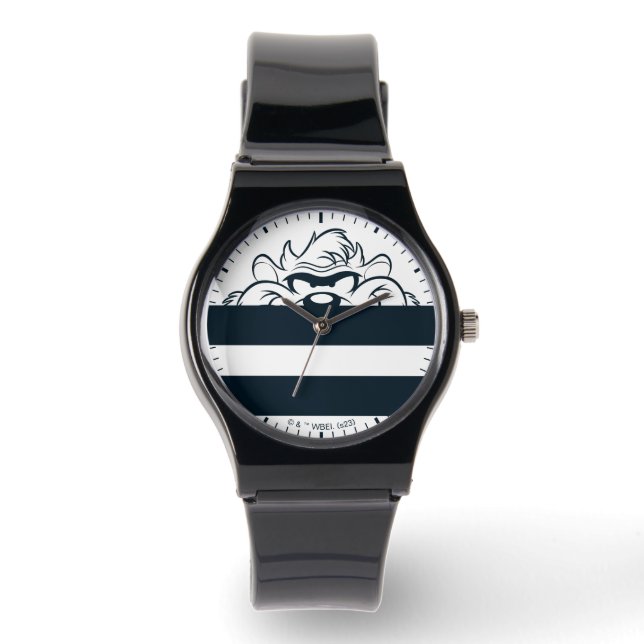 TAZ™ versteckt sich in Streifen Armbanduhr (Vorderseite)