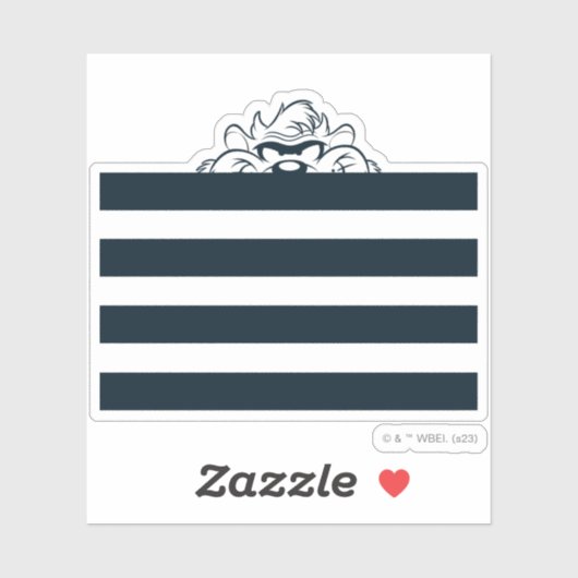 TAZ™ versteckt sich in Streifen Aufkleber (Blatt)