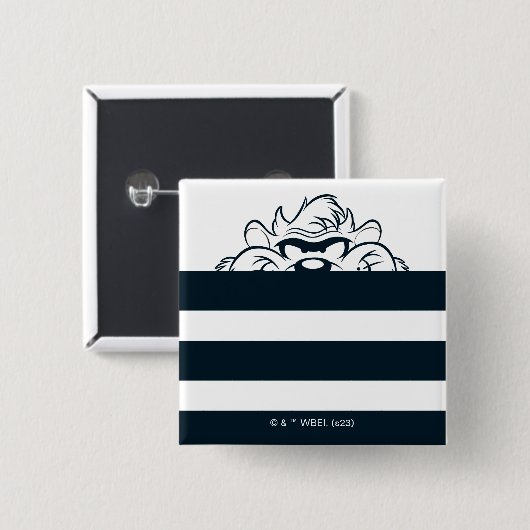 TAZ™ versteckt sich in Streifen Button (Vorne & Hinten)