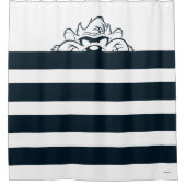 TAZ™ versteckt sich in Streifen Duschvorhang (Vorderseite)