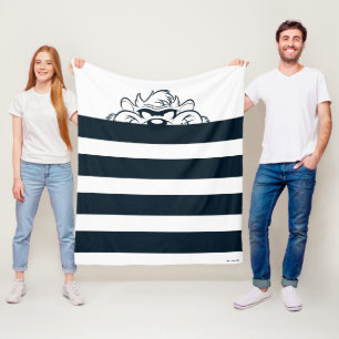 TAZ™ versteckt sich in Streifen Fleecedecke